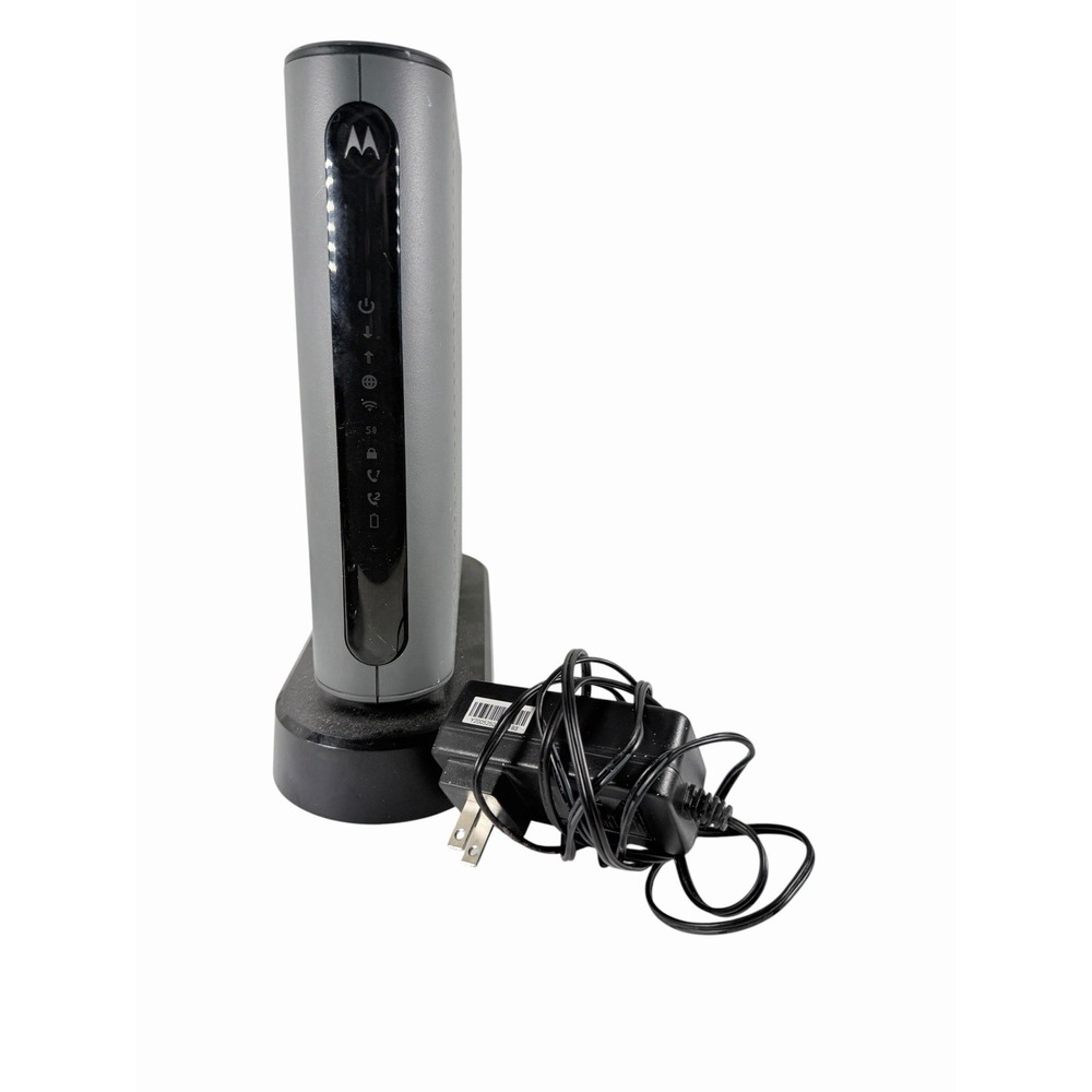 Motorola MG7700 Cable Modem plus AC1900 Router WiFi 4 LAN Ports Gray/Black